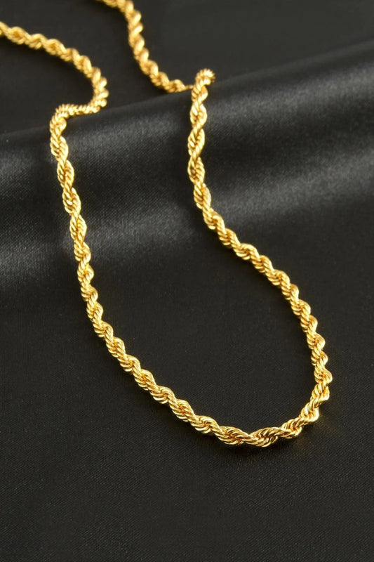 Gold Twisted Chain Necklace