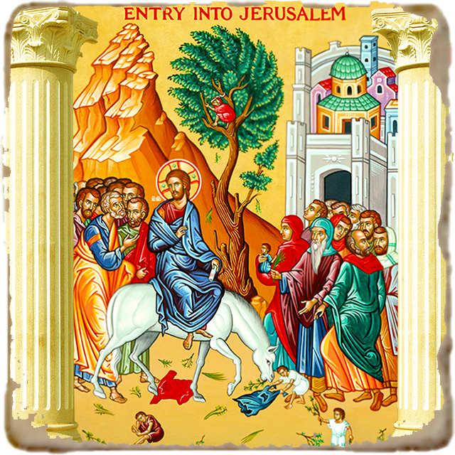Entry into Jerusalem Icon,Marble Icon,Handmade,Prayer gift,Christian Icon