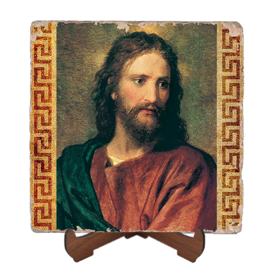 Hofmann's Portrait of Christ Icon,Marble Icon,Handmade,Baptism gift,Christian Icon