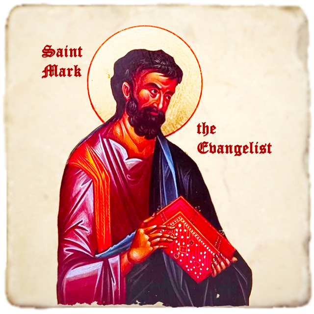 St.Mark Icon,Men Saints,Marble Icon,Handmade,Prayer gift,Christian Icon