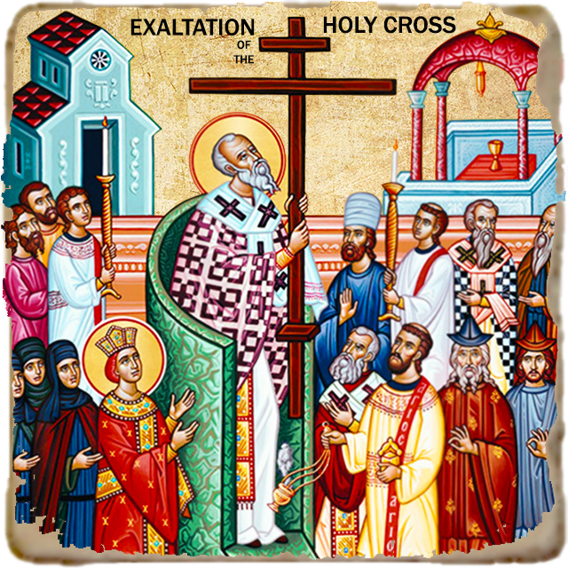 Exaltation of the Cross Icon,Marble Icon,Handmade,Prayer gift,Christian Icon