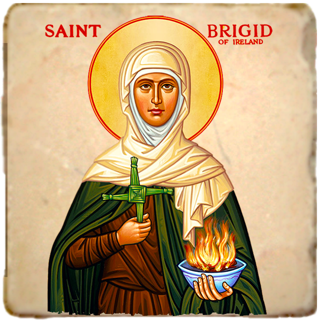 St. Brigid Icon,Women Saint,Marble Icon,Handmade,Prayer gift,Christian Icon