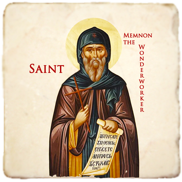 St.Memnon Icon,Men Saints,Marble Icon,Handmade,Prayer gift,Christian Icon
