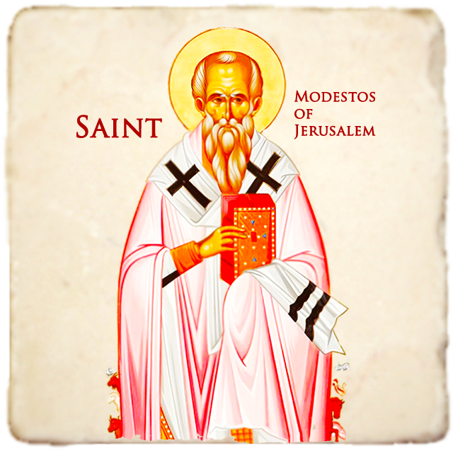 St.Modestos Icon,Men Saints,Marble Icon,Handmade,Prayer gift,Christian Icon