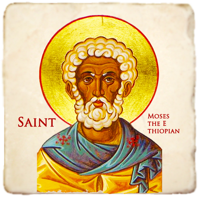 St.Moses the Ethiopian Icon,Men Saints,Marble Icon,Handmade,Prayer gift,Christian Icon
