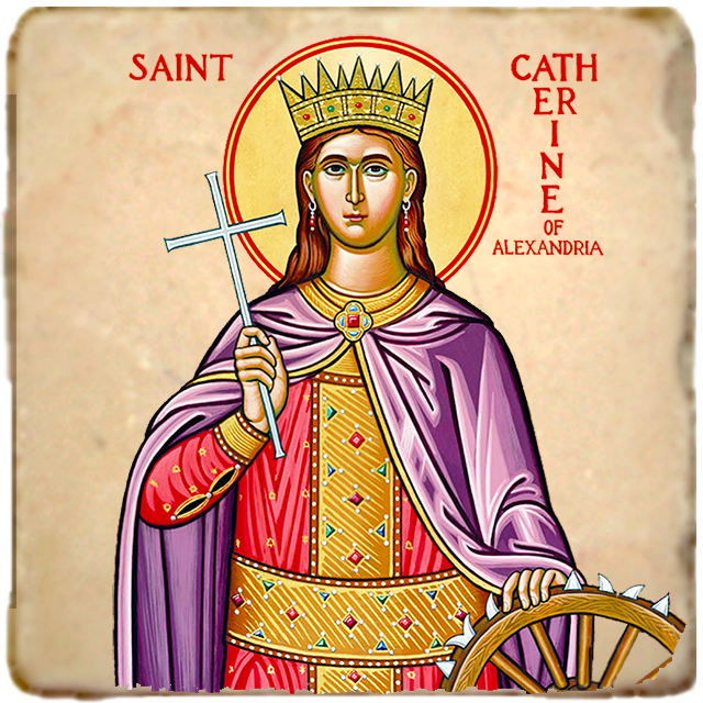 St.Catherine of Alexandria Icon,Women Saint,Marble Icon,Handmade,Prayer gift,Christian Icon