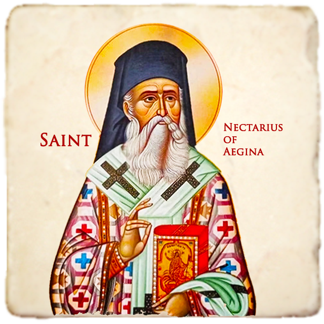 St.Nectarius of Aegina Icon,Men Saints,Marble Icon,Handmade,Prayer gift,Christian Icon