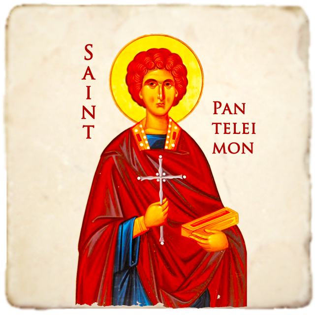 St.Panteleimon Icon,Men Saints,Marble Icon,Handmade,Prayer gift,Christian Icon