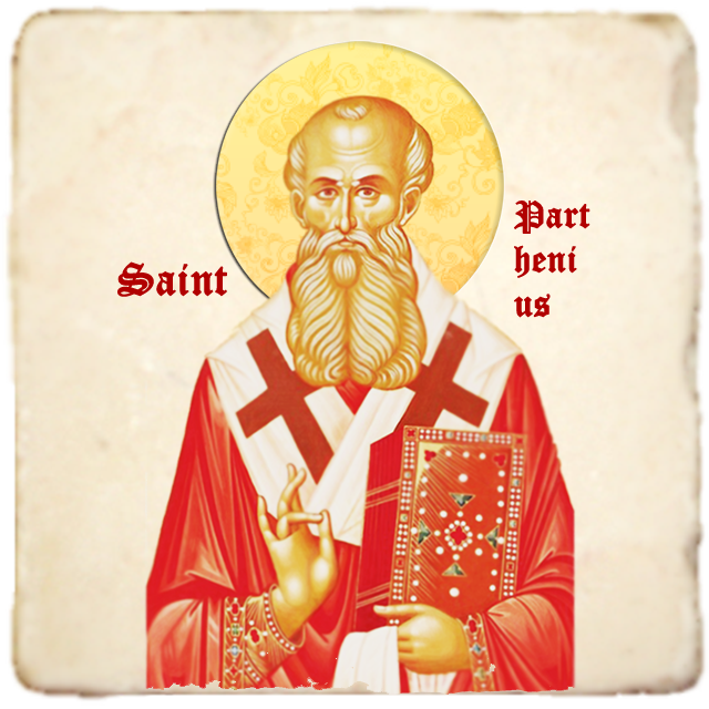 St.Parthenius Icon,Men Saints,Marble Icon,Handmade,Prayer gift,Christian Icon