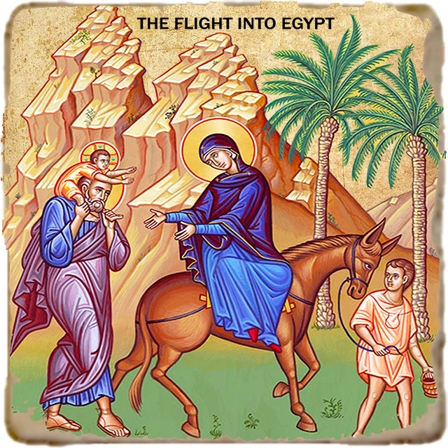 Flight Into Egypt Icon,Marble Icon,Handmade,Prayer gift,Christian Icon