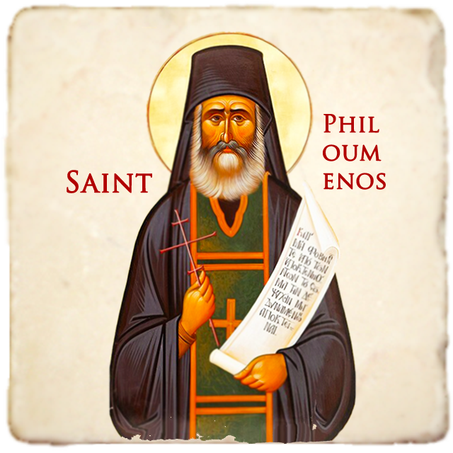 St.Philoumenos Icon,Men Saints,Marble Icon,Handmade,Prayer gift,Christian Icon