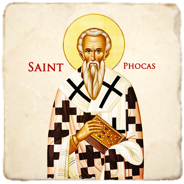 St.Phocas Icon,Men Saints,Marble Icon,Handmade,Prayer gift,Christian Icon