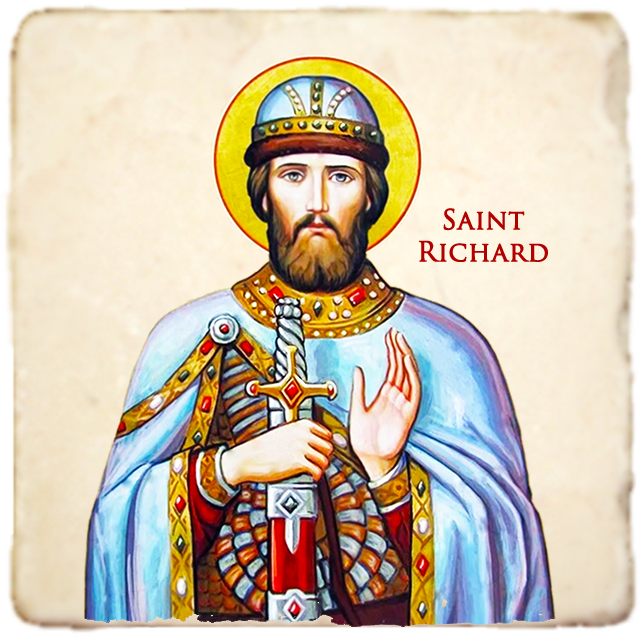 St.Richard Icon,Men Saints,Marble Icon,Handmade,Prayer gift,Christian Icon
