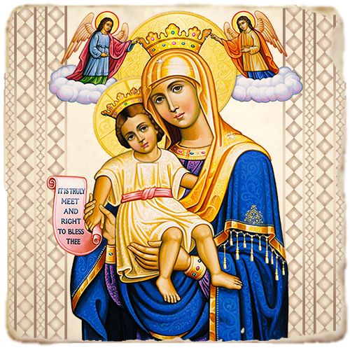 Queen of Heaven Icon,Marble Icon,Handmade,Baptism gift,Christian Icon