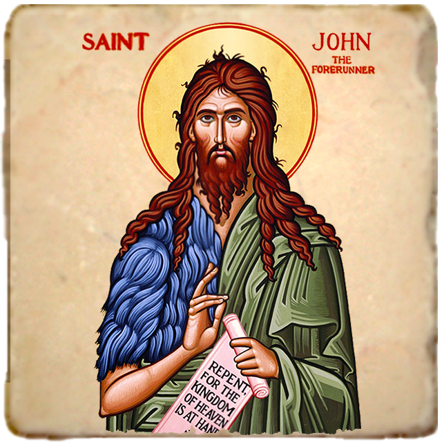 St.John the Baptist Icon,Men Saints,Marble Icon,Handmade,Prayer gift,Christian Icon