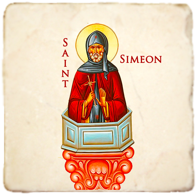 St.Saint Simeon Stylites Icon,Men Saints,Marble Icon,Handmade,Prayer gift,Christian Icon