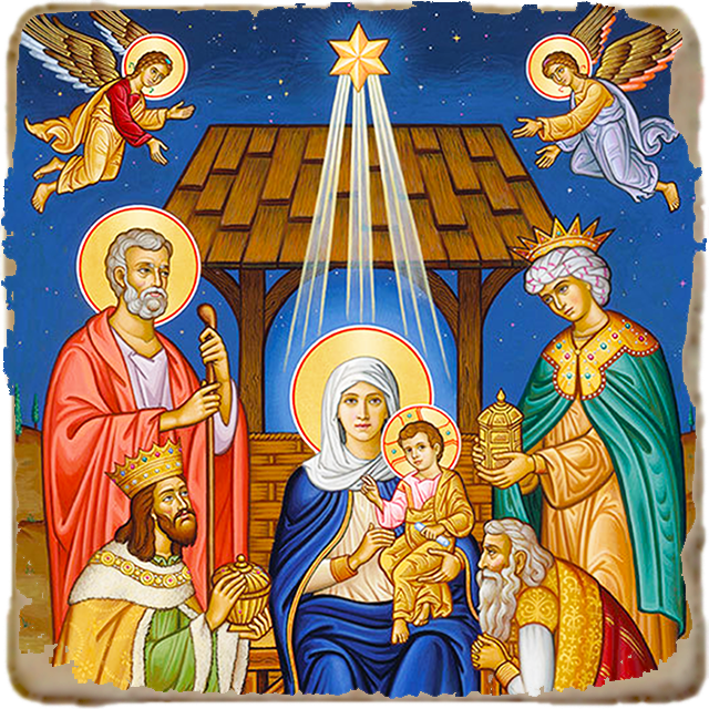 Glory to the Newborn King Icon,Marble Icon,Handmade,Prayer gift,Christian Icon