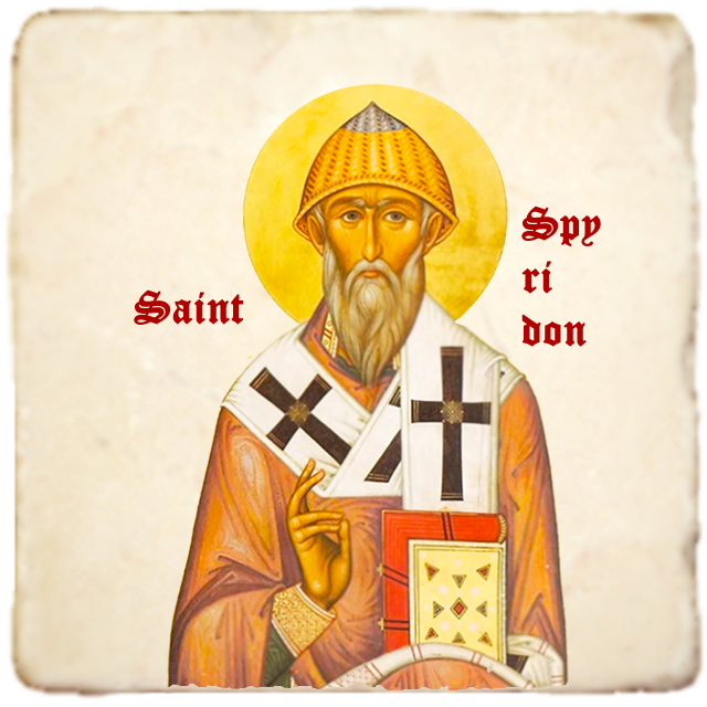 St.Spyridon Orthodox Icon,Men Saints,Marble Icon,Handmade,Prayer gift,Christian Icon