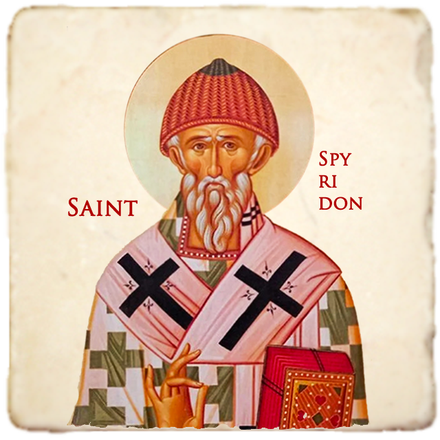 St.Spyridon the Wonderworker Icon,Men Saints,Marble Icon,Handmade,Prayer gift,Christian Icon