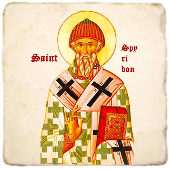 St.Spyridon the Wonderworker Prayer Icon,Men Saints,Marble Icon,Handmade,Prayer gift,Christian Icon