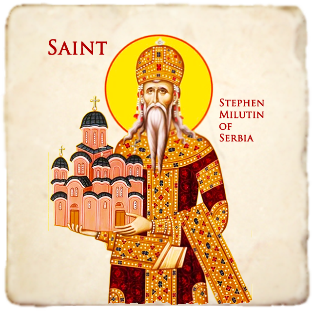 St.Stephen Milutin Icon,Men Saints,Marble Icon,Handmade,Prayer gift,Christian Icon