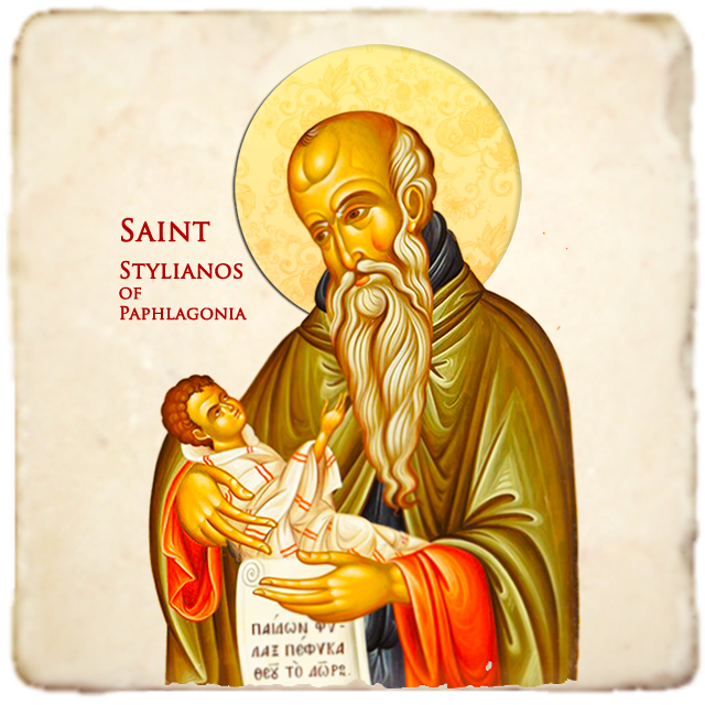 St.Stylianos of Paphlagonia Icon,Men Saints,Marble Icon,Handmade,Prayer gift,Christian Icon