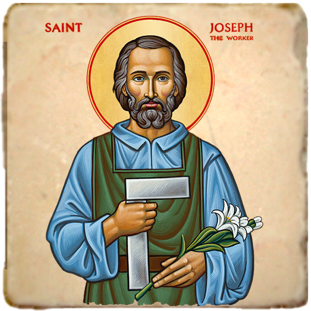 St.Joseph the Worker Icon,Men Saints,Marble Icon,Handmade,Prayer gift,Christian Icon