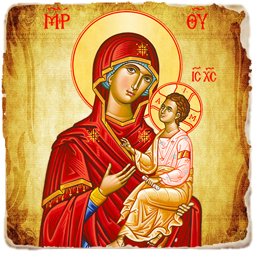 Virgin and Child Icon,Marble Icon,Handmade,Baptism gift,Christian Icon