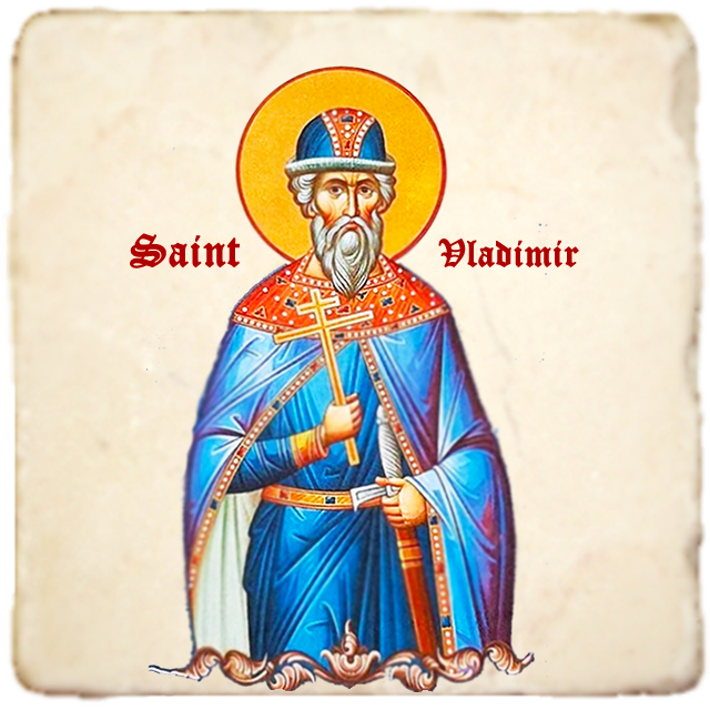 St.Vladimir Icon,Men Saints,Marble Icon,Handmade,Prayer gift,Christian Icon