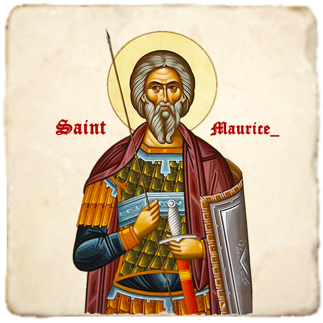 St.Maurice Icon,Men Saints,Marble Icon,Handmade,Prayer gift,Christian Icon