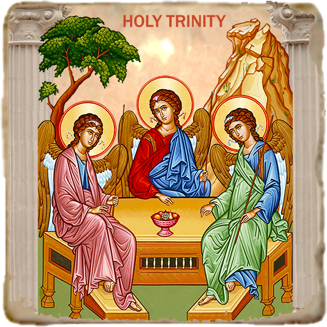 Holy Trinity Icon,Marble Icon,Handmade,Prayer gift,Christian Icon