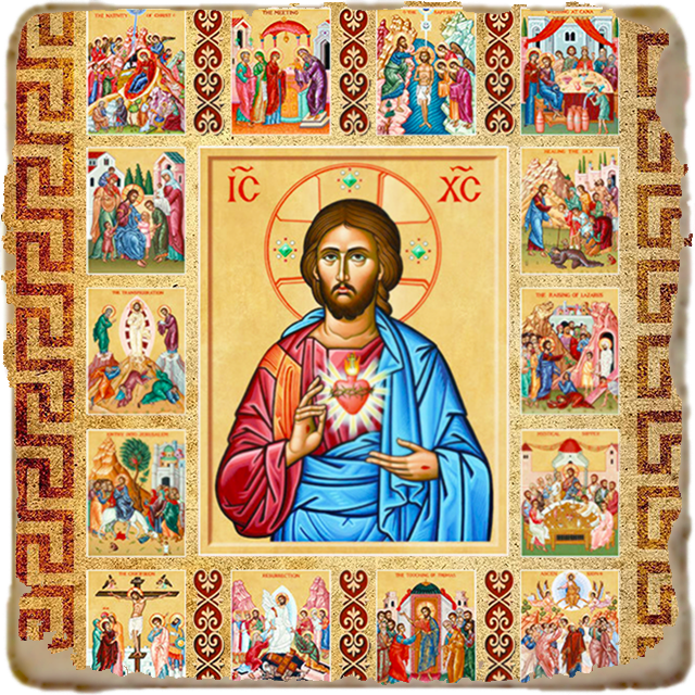 Life of Christ Icon - Sacred Heart Icon,Marble Icon,Handmade,Prayer gift,Christian Icon