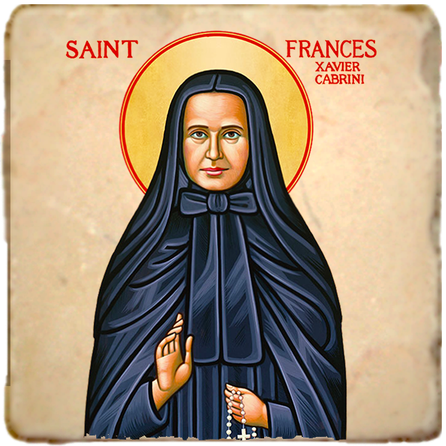 St.Frances Cabrini Icon,Women Saint,Marble Icon,Handmade,Prayer gift,Christian Icon
