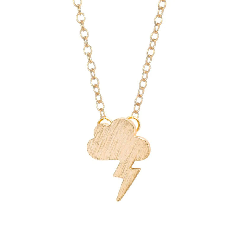 Lightning Cloud Gold Necklace