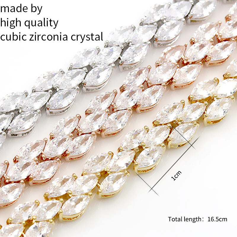White Gold Platinum Baguette Bracelet - Denoss