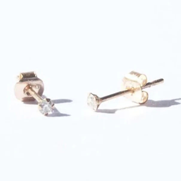 Small Round Zircon Stud Earrings