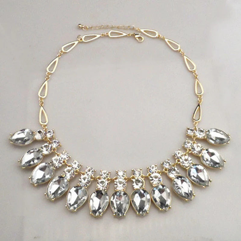 Gold crystal bohemian lady jewelry set