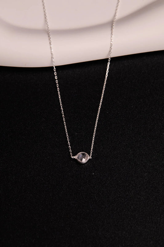 925 Sterling Silver Elegant Zircon Necklace