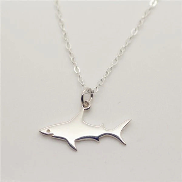 Shark Silver Necklace Minimalist Necklace