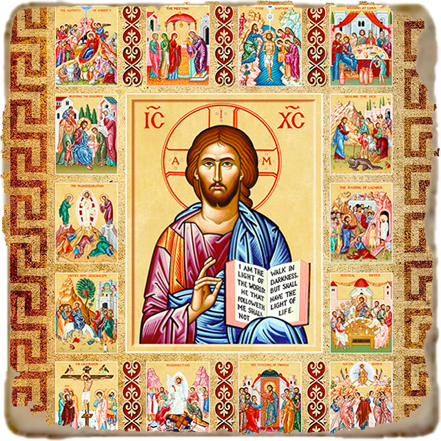 Life of Christ Icon,Marble Icon,Handmade,Prayer gift,Christian Icon