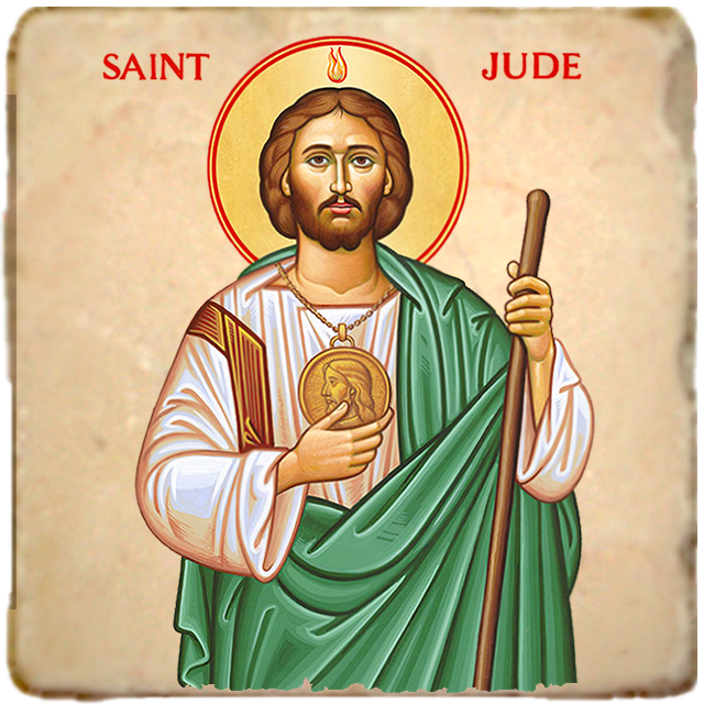 St.Jude the Apostle Icon,Men Saints,Marble Icon,Handmade,Prayer gift,Christian Icon