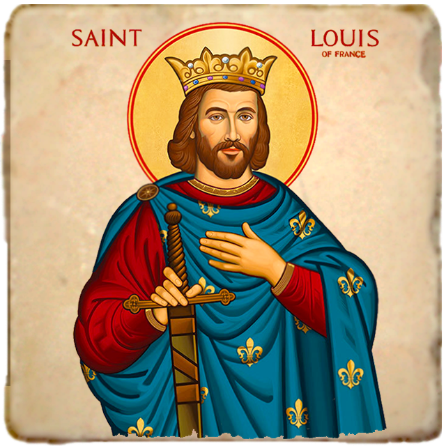 St.Louis of France Icon,Men Saints,Marble Icon,Handmade,Prayer gift,Christian Icon