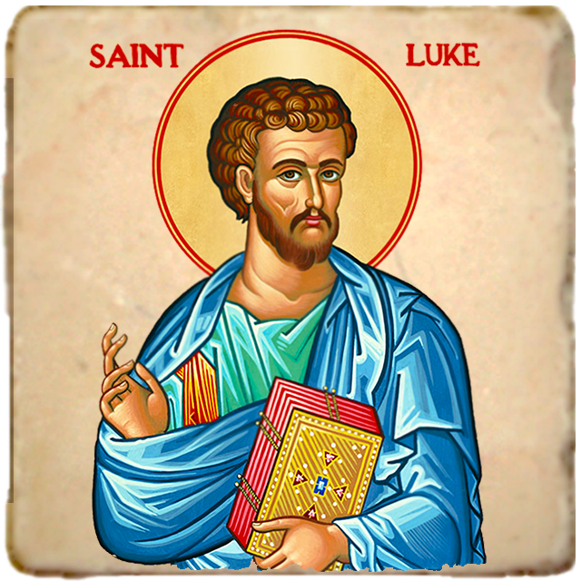 St.Luke Icon,Men Saints,Marble Icon,Handmade,Prayer gift,Christian Icon