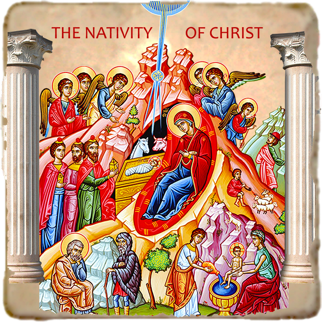 Nativity of Christ Icon,Marble Icon,Handmade,Prayer gift,Christian Icon