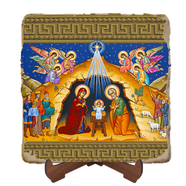 O Holy Night Icon,Marble Icon,Handmade,Prayer gift,Christian Icon