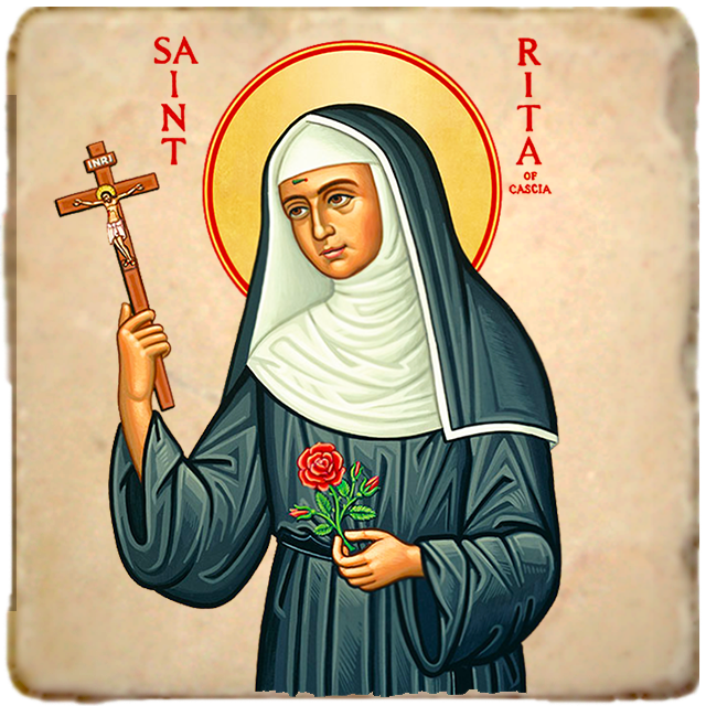 St.Rita of Cascia Icon,Women Saint,Marble Icon,Handmade,Prayer gift,Christian Icon