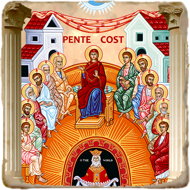 Pentecost Icon,Marble Icon,Handmade,Prayer gift,Christian Icon