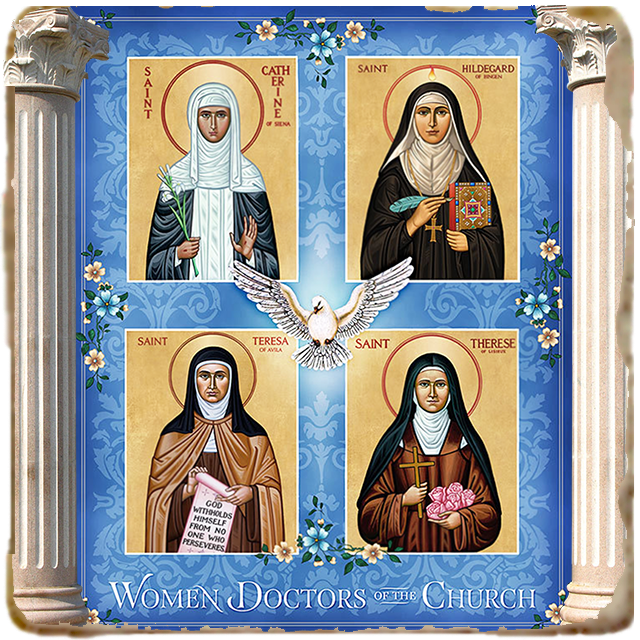 Women Doctors of the Church Icon,Marble Icon,Handmade,Prayer gift,Christian Icon