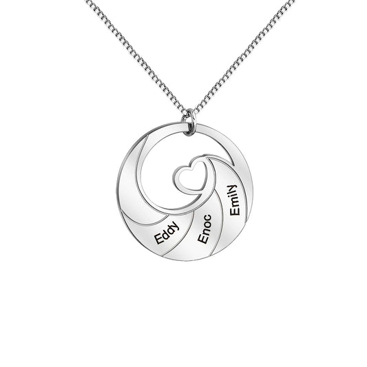 Custom Kid names Wave Necklace