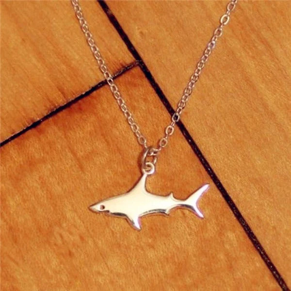 Shark Silver Necklace Minimalist Necklace